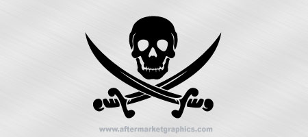 Jolly Roger Pirate Flag Decal
